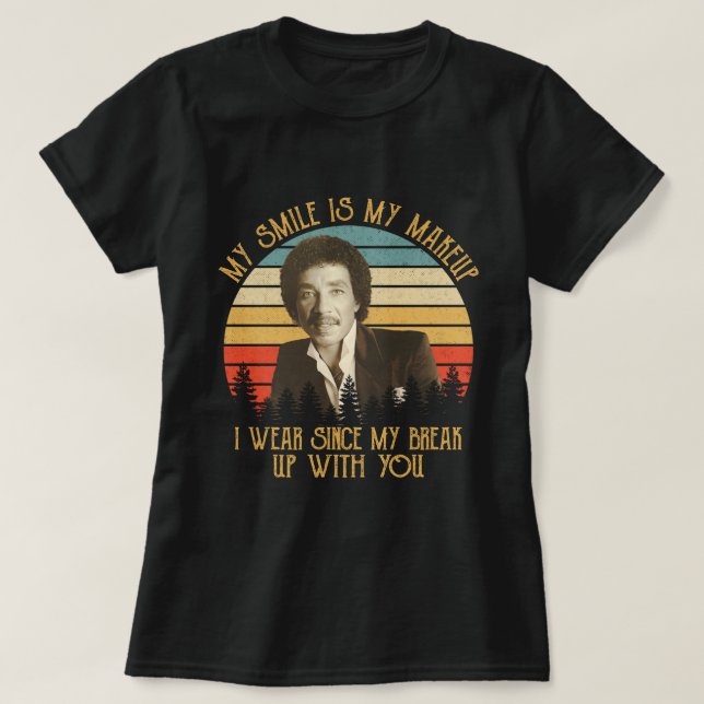 Camiseta O meu sorriso é a minha maquiagem que visto desde  (Frente do Design)