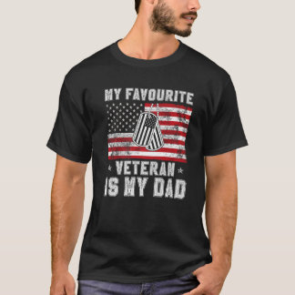 Camiseta O meu veterano favorito é o meu veterano Pai