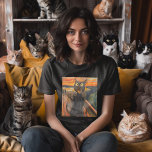 Camiseta O Mocho<br><div class="desc">A Camiseta Meow - Apresentando ao Gato Gritar uma reviravolta "purr-sonalizada" no gritar clássico de Munch! Imaginem um gato com mandíbulas caídas e olhos largos, desencadeando um gritar meow-tastic hilário e icônico. Contra um pano de fundo do caos em espiral, esta obra-prima encontra-se com a obra-prima é certamente para vos...</div>