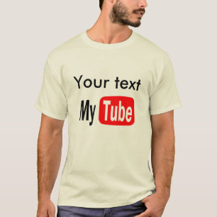 Camiseta O modelo engraçado de YouTube, fá-lo você mesmo,
