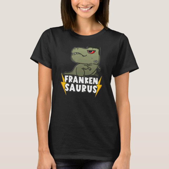 Camiseta O monstro de Frankenstein, Saurus Dinosaur Rex Hal (Frente)