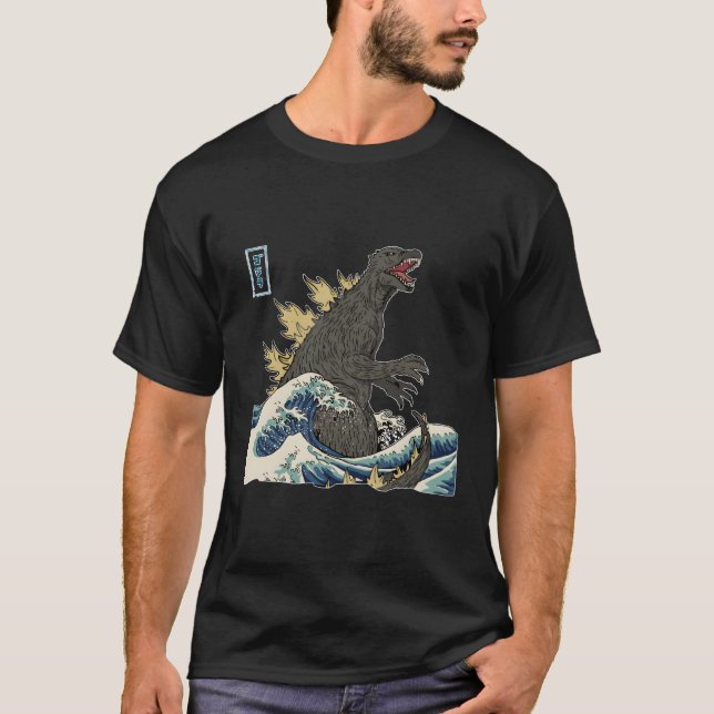 Camiseta O monstro do Excelente, na Onda de TeamGodzilla de (Frente)