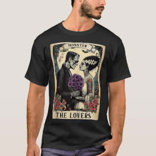 Camiseta O Monstro Frankenstein E A Noiva Os Amantes Taro
