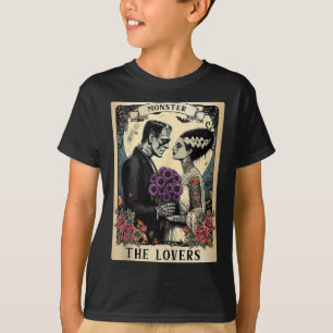 Camiseta O Monstro Frankenstein E A Noiva Os Amantes Taro