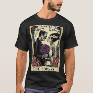 Camiseta O Monstro Frankenstein E A Noiva Os Amantes Taro
