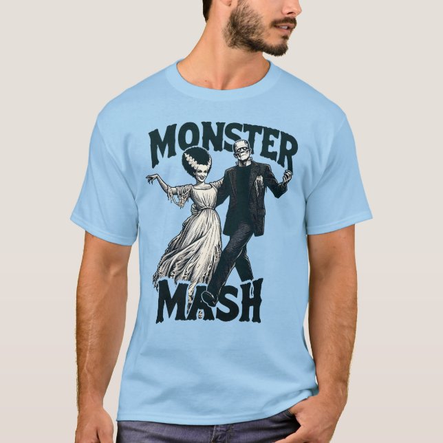 Camiseta O Monstro Mash - Frank e Esposa (Frente)