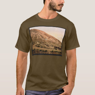 Camiseta O Monte Vesúvio, estrada e estrada de ferro,
