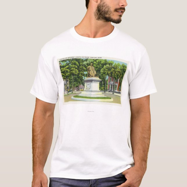 Camiseta O monumento de Longfellow # 2 (Frente)