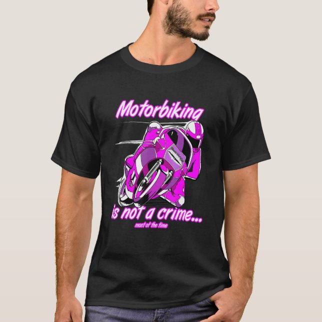 Camiseta O Motociclismo Não É Um Costume De Motociclo Em Co (Frente)