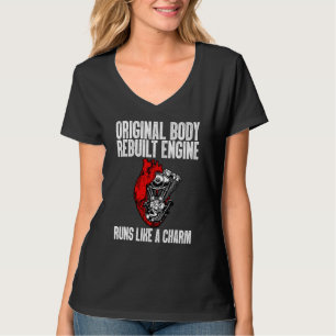 Camiseta O Motor Reconstruído De Peça Original Funciona Com