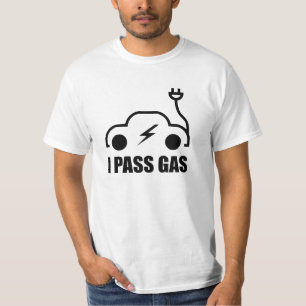 Camiseta O motorista do veículo eléctrico passa sobre o g