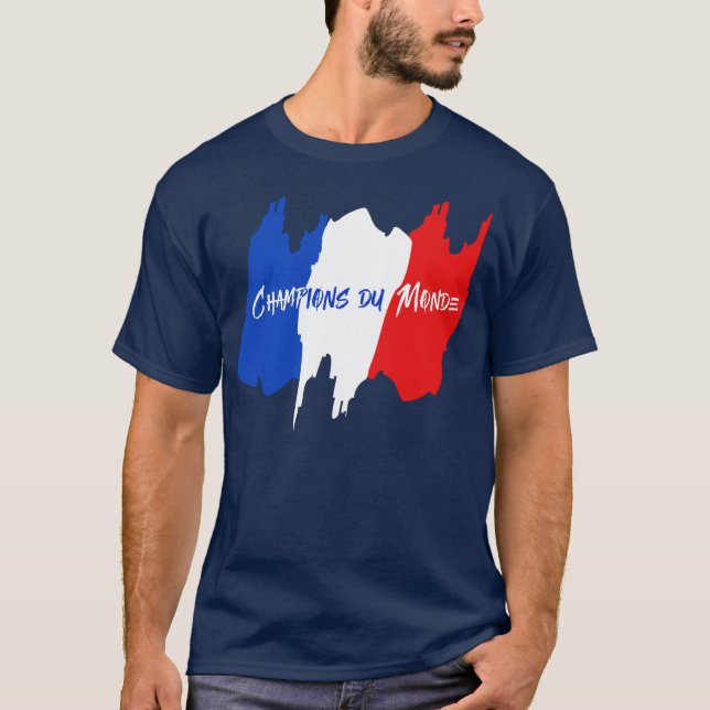 Camiseta O mundo de France patrocina a vitória do francês (Frente)