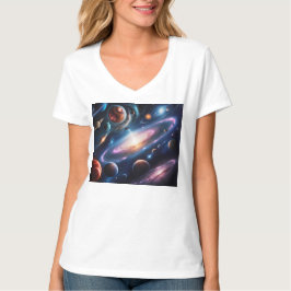 Camiseta O mundo dos planetas e das estrelas