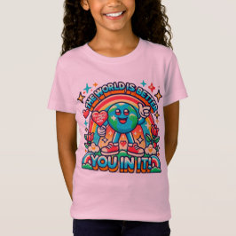Camiseta o mundo é melhor com sua menina