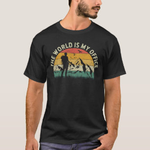 Camiseta O mundo é o meu escritório, Viagem Viajante