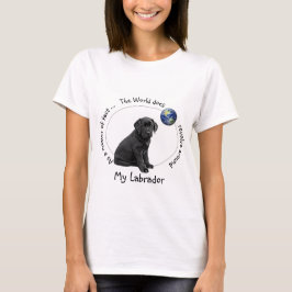 Camiseta O mundo gira em torno de Meu Labrador