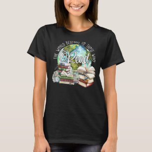 Camiseta O Mundo Pertence A Quem Lê Livros Retroativos Bo