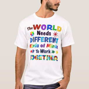 Camiseta O MUNDO precisa de diferentes tipos de mentes
