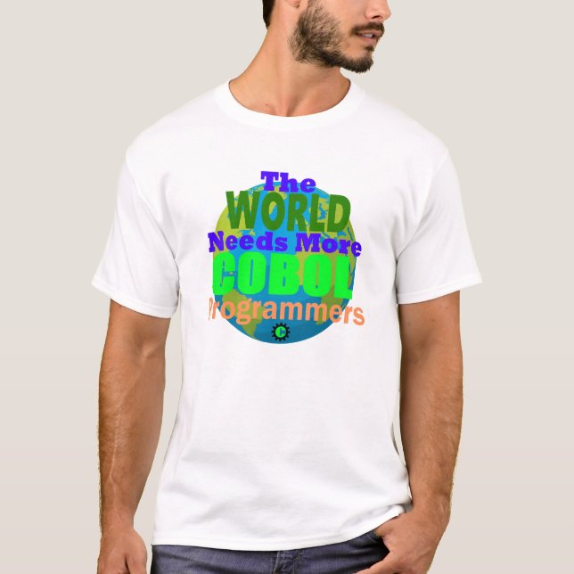 Camiseta O Mundo Precisa de mais Programadores Cobol (Frente)