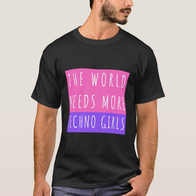 Camiseta O Mundo Precisa De Mais Raparigas E Festival (Frente)