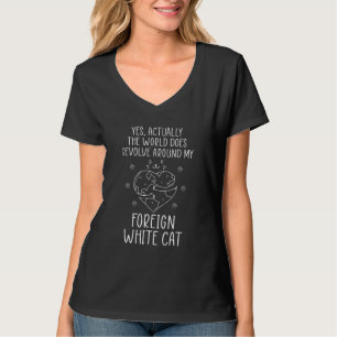 Camiseta O Mundo Revolta Minha Natureza De Gato Branco Estr