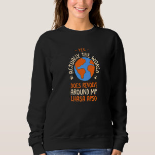 Camiseta O Mundo Se Revolve Em Torno Do Meu Cachorro Lhasa 