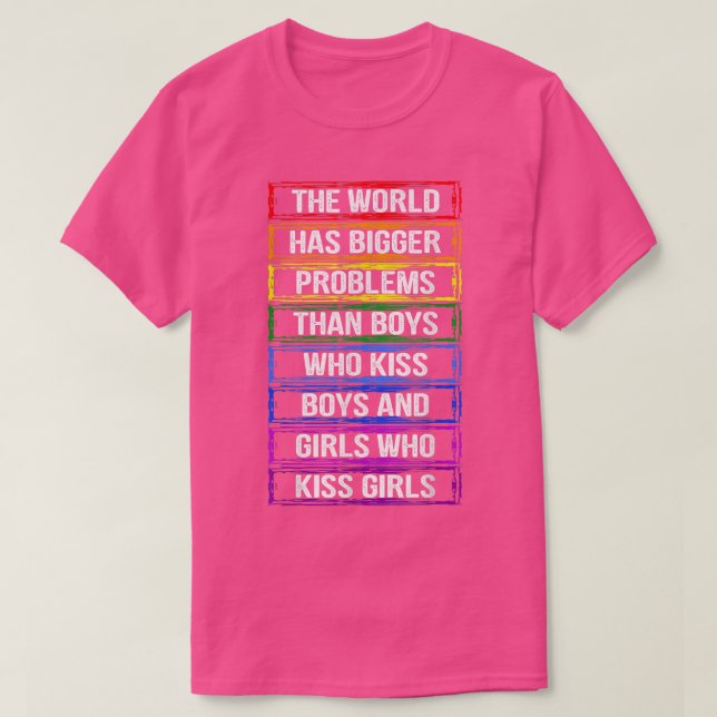 Camiseta O mundo tem maiores problemas com a comunidade LGB (Frente do Design)