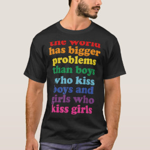 Camiseta O mundo tem maiores problemas na Lgbt Community Ga
