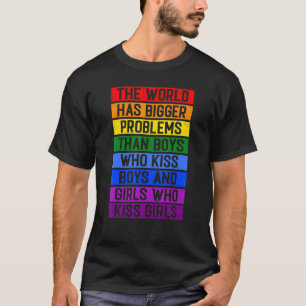 Camiseta O mundo tem maiores problemas na Lgbt Community Ga