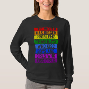 Camiseta O mundo tem maiores problemas na Lgbt Community Ga