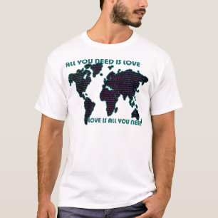 Camiseta O mundo todo que de Beatles você precisa é amor