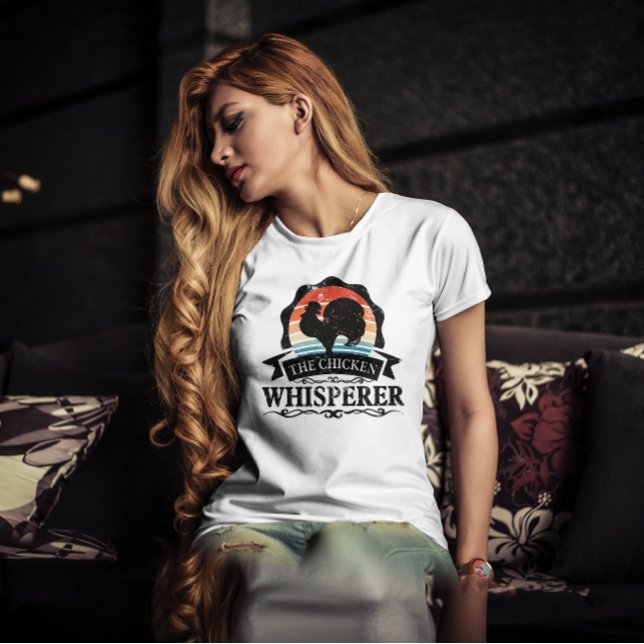 Camiseta O Murmurador de Frangos Engraçado (Criador carregado)