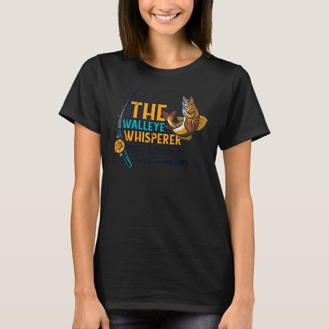 Camiseta O Murmurador de Walleye Zander Isca Anzóis Walleye (Frente)