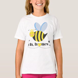Camiseta Ó Namorados de mel, rainha da abelha com tiara