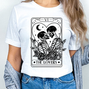 Camiseta O Namorados do esqueleto dos amantes tarot