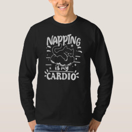 Camiseta O Napping É O Meu Cardio Simples Design De Gato En