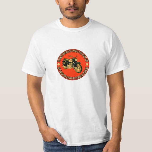 Camiseta O nascer da motocicleta japonesa da ascensão Sun (Frente)