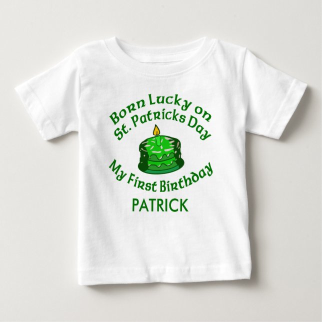 Camiseta O nascer do bebê no dia do St. Patricks (Frente)