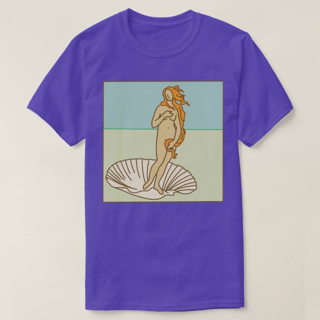Camiseta O Nascimento de Vênus Mínimo (Frente do Design)