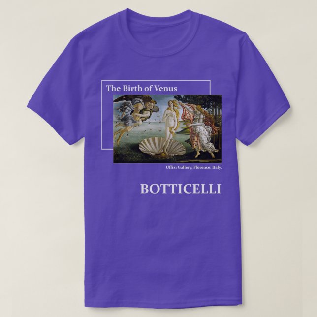 Camiseta O Nascimento de Vênus Sandro Botticelli (Frente do Design)