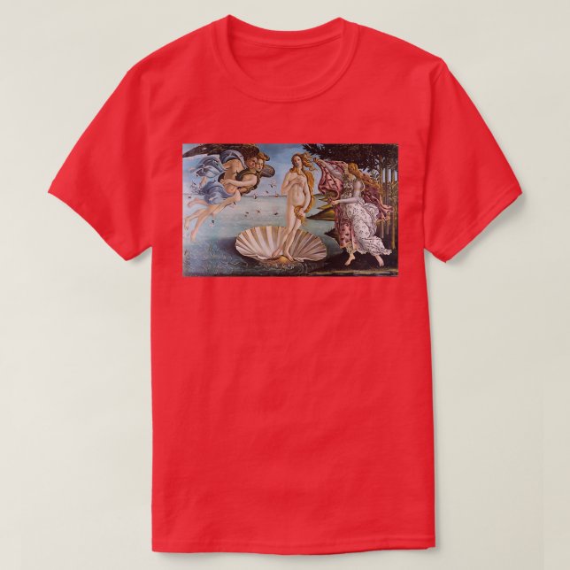 Camiseta O nascimento de Vênus Sandro Botticelli 12 (Frente do Design)