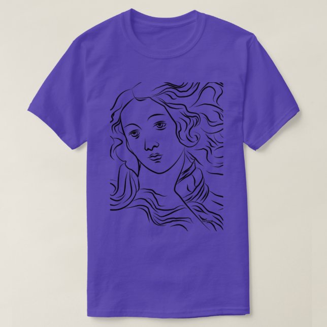 Camiseta O Nascimento do Desenho de Vênus (Frente do Design)
