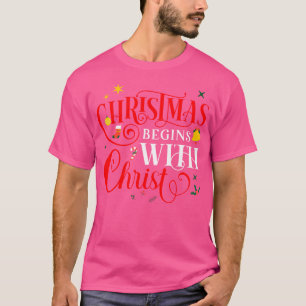 Camiseta O Natal Começa Com Fé Cristo Jesus Cristão
