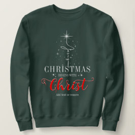 Camiseta O Natal Começa Com O Cristo Jesus Cruzado Cristão