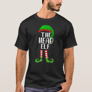 Camiseta O Natal Da Família Do Elf Da Cabeça