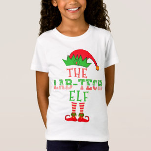 Camiseta O Natal da Família do Elfo Técnico de Laboratório