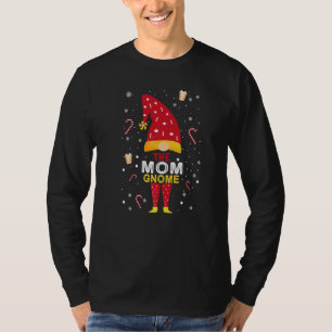 Camiseta O Natal da Mamãe Gnome Xadrez Correspondente Famíl