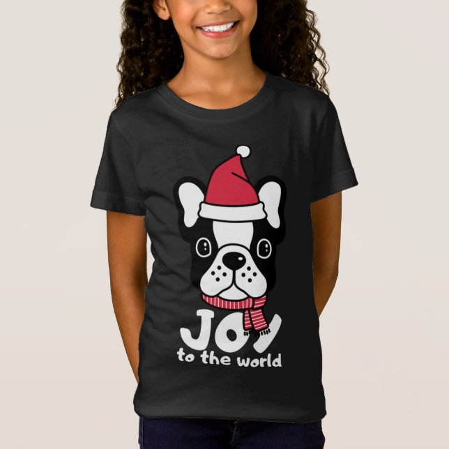Camiseta O Natal de Boston Terrier (Frente)