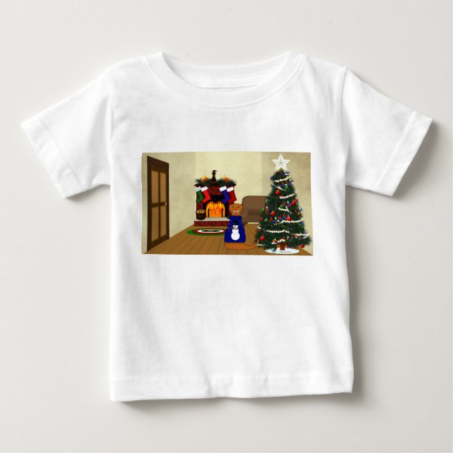 Camiseta O Natal de Oliver a Lontra (Frente)