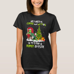 Camiseta O Natal De Que Preciso É Café E O Meu Bulldog Ingl